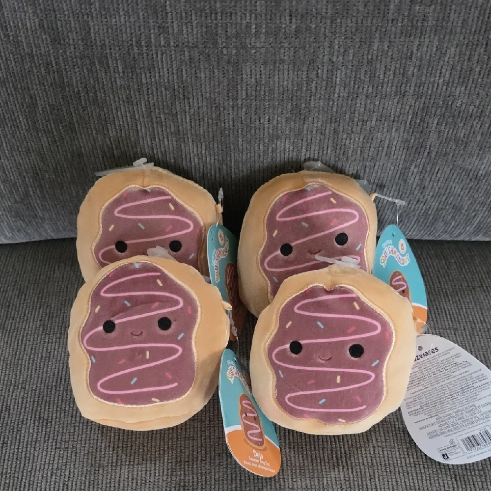 Squishmallow Squeaky Dog Toy Deja, Set Of Four, NWT